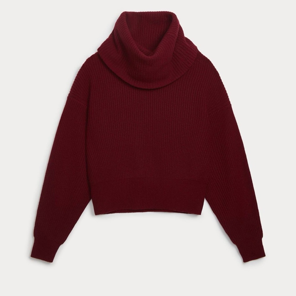 NAKED Cashmere Alayah Cashmere Turtleneck Sweater in Merlot Women’s size L